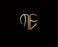 ME initial heart shape Gold colored logo