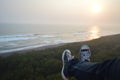 Only me, my converse and the beautifull sunset near the beach