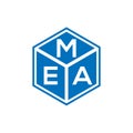 MEA letter logo design on black background. MEA creative initials letter logo concept. MEA letter design