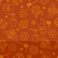 Mead seamless pattern illustration.