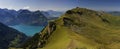 Meadow in the Alps and Lake VierwaldstÃÂ¤ttersee