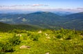 Meadow with boulders in Carpathian mountains in summer Royalty Free Stock Photo