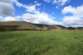 Meadow and cloudy sky in Pyrennes. Royalty Free Stock Photo