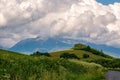 Meadow full of beautiful mountain flowers in the background of the High Tatras mountains. Royalty Free Stock Photo