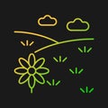 Meadow gradient vector icon for dark theme