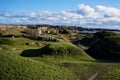 Meadow growing over old hiding places on the island of Suomenlinna