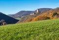 Meadow and hills around Lichtenberg Castle