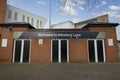 Meadow Lane is the home to Notts County Football Club in Nottingham Royalty Free Stock Photo
