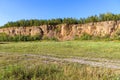 Meadow in an old quarry in Grodek park in Jaworzno Royalty Free Stock Photo