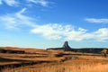 Meadow Stream in front of Devils Tower near Hulett and Sundance Wyoming near the Black Hills Royalty Free Stock Photo