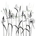 The Meadow In Summertime, plant vector