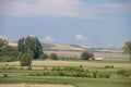 Meadow in Vojvodina region Serbia, cultivated with corn and vegetables, near Zrenjanin city, 18 May 2019