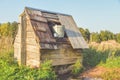 A meadow well is an old well with clean artesian water Royalty Free Stock Photo