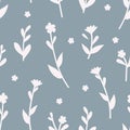 Meadow wildflower seamless pattern