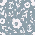 Meadow wildflower seamless pattern