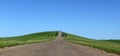 Meadows and country road. Kakheti. Georgia. Royalty Free Stock Photo