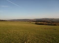 Meadows durring autumn in the West Slovakia Royalty Free Stock Photo