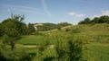 Meadows durring spring in the West Slovakia Royalty Free Stock Photo