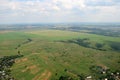 Meadows and fields. Aerial image.