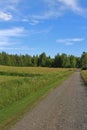 Meadows at gravel road