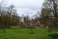 Meadows leading to Eton School in Berkshire Uk.