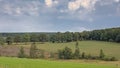 Meadows and trees in the hills of Ardennes, Belgium