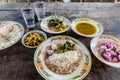 Meal in Bangladesh - Rice, Mola mach small fish and dh