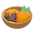 Meal food icon isometric vector. Portugal cuisine