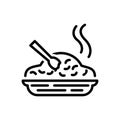Black line icon for Meal, food and rice Royalty Free Stock Photo