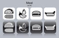 Meal icons Royalty Free Stock Photo