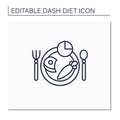 Meal plan line icon