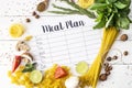 Meal Plan and Products Royalty Free Stock Photo