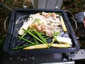 Meal prok and vegetable BBG Grilled