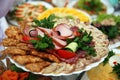 Meal on the served table Royalty Free Stock Photo