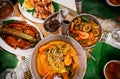 Meal set of traditional Filippino Food, Top view