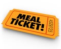 Meal Ticket Free Paying Service Support Winning Restauraunt Eating Dining