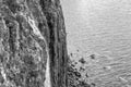 Mealt Falls seen from the Kilt Rock viewpoint, Isle of Skye Royalty Free Stock Photo