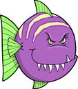 Mean fish Vector Illustration Royalty Free Stock Photo