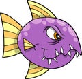 Mean fish Vector Illustration Royalty Free Stock Photo