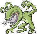 Mean Green Monster Vector