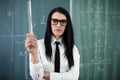 Mean young teacher Royalty Free Stock Photo