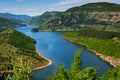 Meander of Arda River in Rhodopes Mountain, dam Kardzhali, Bulgaria Royalty Free Stock Photo