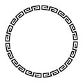 Meander circle with simple meander pattern, known as Greek key