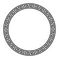 Circle frame with a simple meander pattern, known as Greek key Royalty Free Stock Photo