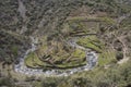 Meander of the Malvellido river in Las Hurdes Royalty Free Stock Photo