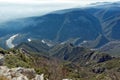 Meander of Nestos Gorge near town of Xanthi, Greece