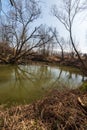 Meander of Odra river in CHKO Poodri in Czech republic Royalty Free Stock Photo