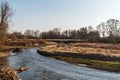 Meandering Odra river in CHKO Poodri in Czech republic Royalty Free Stock Photo