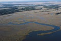 Meandering river delta Royalty Free Stock Photo