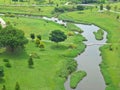 Meandering river - park Royalty Free Stock Photo